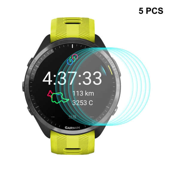 5pcs Compatible with Garmin Compatible witherunner 965 ENKAY 0.2mm 9H Tempered Glass Screen Protector Watch Film