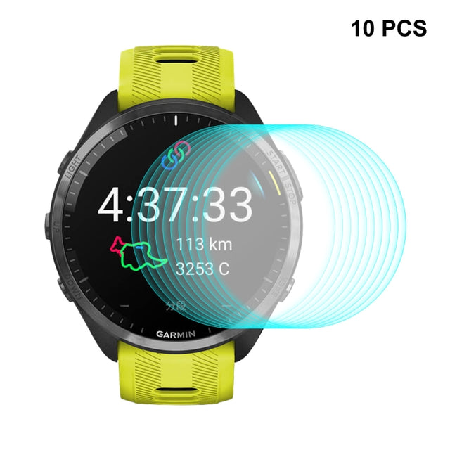10pcs Compatible with Garmin Compatible witherunner 965 ENKAY 0.2mm 9H Tempered Glass Screen Protector Watch Film