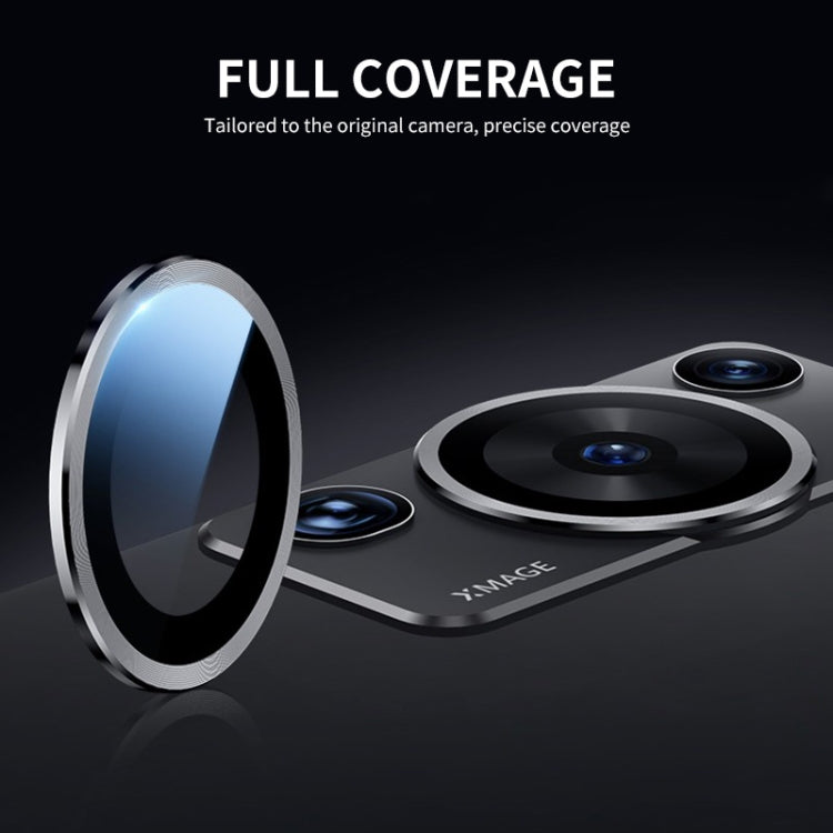 For HUAWEI P60 / P60 Pro / P60 Art ENKAY Hat-Prince 9H Rear Camera Lens Aluminium Alloy Tempered Glass Film(Black)