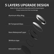 For HUAWEI P60 / P60 Pro / P60 Art ENKAY Hat-Prince 9H Rear Camera Lens Aluminium Alloy Tempered Glass Film(Black)
