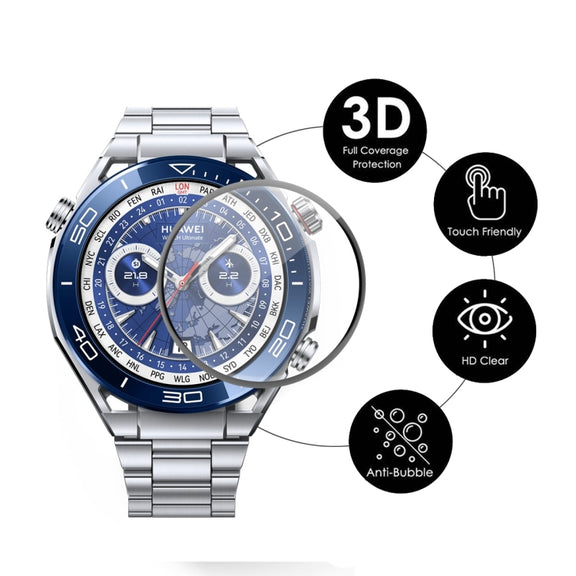 5pcs For Huawei Watch Ultimate ENKAY Hat-Prince 3D Full Coverage Soft PC Edge + PMMA HD Screen Protector Film