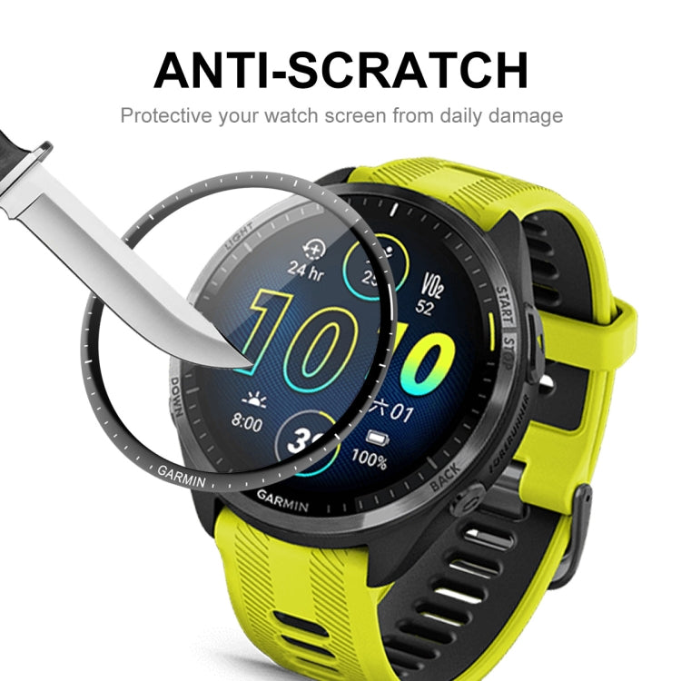 2pcs Compatible with Garmin Compatible witherunner 965 ENKAY Hat-Prince 3D Full Coverage Soft PC Edge + PMMA HD Screen Protector Film