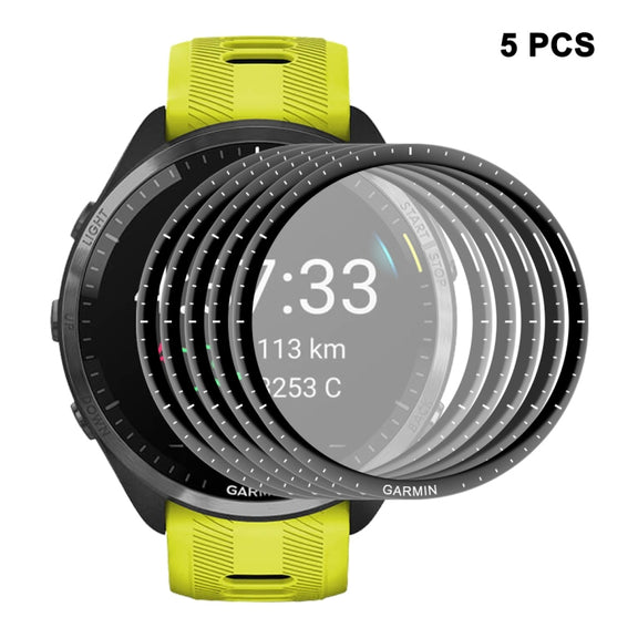 5pcs Compatible with Garmin Compatible witherunner 965 ENKAY Hat-Prince 3D Full Coverage Soft PC Edge + PMMA HD Screen Protector Film