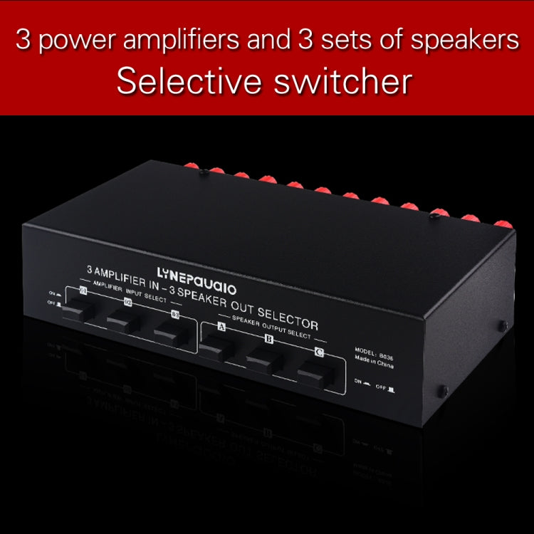 B036 3 Input 3 Output Power Amplifier And Speaker Switcher Speaker Switch Splitter Comparator - free shipping - PMC TechLife - Order now!