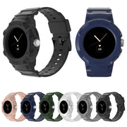 For Google Pixel Watch JUNSUNMAY Integrated TPU Adjustable Elastic Watch Band(Black)