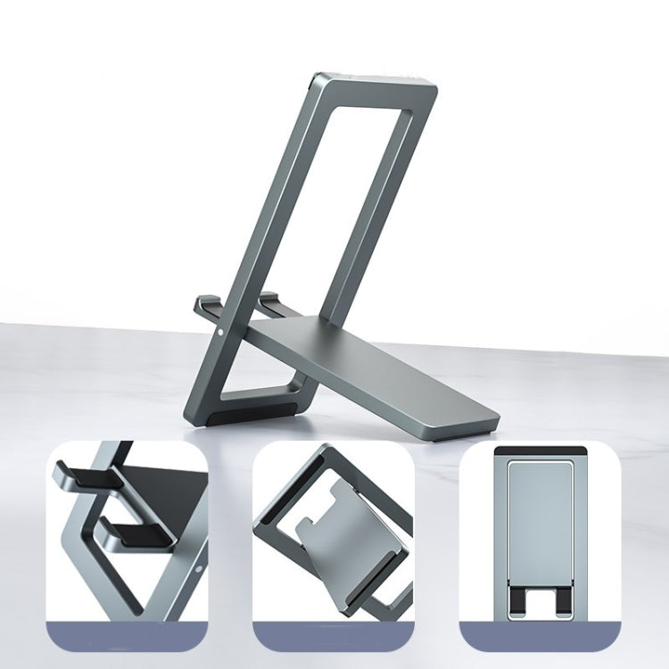 H18 Multifunctional Portable Phone Tablet Desktop Folding Stand(Gray)