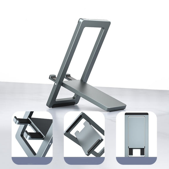 H18 Multifunctional Portable Phone Tablet Desktop Folding Stand(Silver)