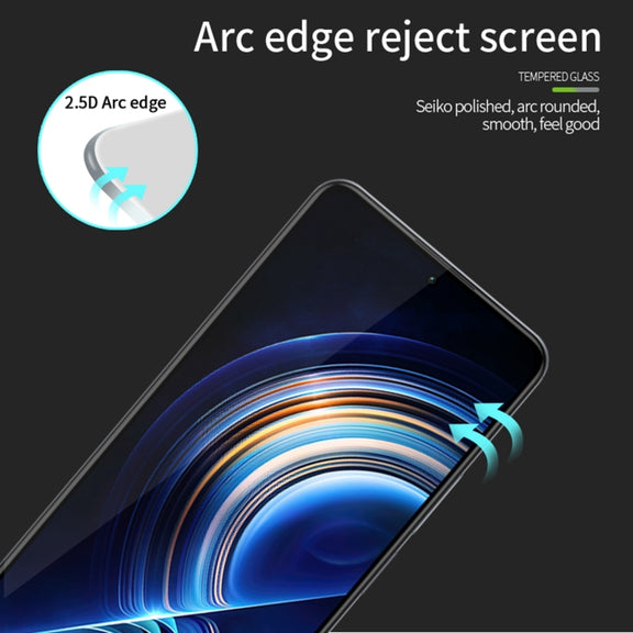For Xiaomi Redmi Note 12 Turbo PINWUYO 9H 2.5D Full Screen Tempered Glass Film(Black)