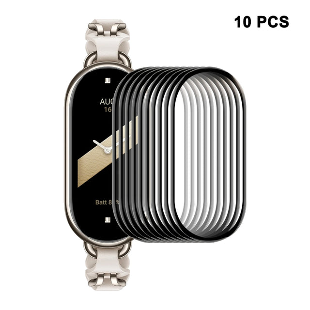 10pcs For Xiaomi Band 8 ENKAY Hat-Prince 3D Full Coverage Soft PC Edge + PMMA HD Screen Protector Film