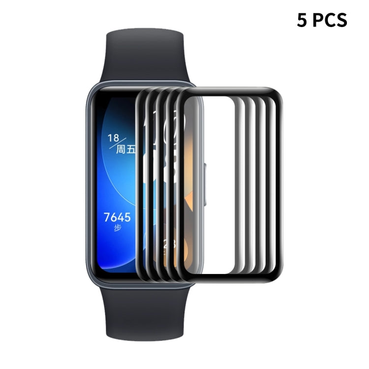 5pcs For Huawei Band 8 ENKAY Hat-Prince 3D Full Coverage Soft PC Edge + PMMA HD Screen Protector Film - Smart Wear by ENKAY | Online Shopping South Africa | PMC TechLife