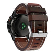 For Garmin Fenix 3 Sapphire 26mm Sewing Leather Steel Buckle Watch Band(Red Brown) - Smart Wear by PMC TechLife | Online Shopping South Africa | PMC TechLife