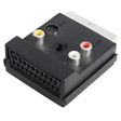 JUNSUNMAY 21 Pin Scart Male to Female S-Video 3 RCA Adapter Switchable in Out Audio Converter - free shipping - PMC TechLife - Order now!
