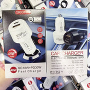 P29 48W PD30W + QC3.0 18W USB Dual Port Car Charger(Black)