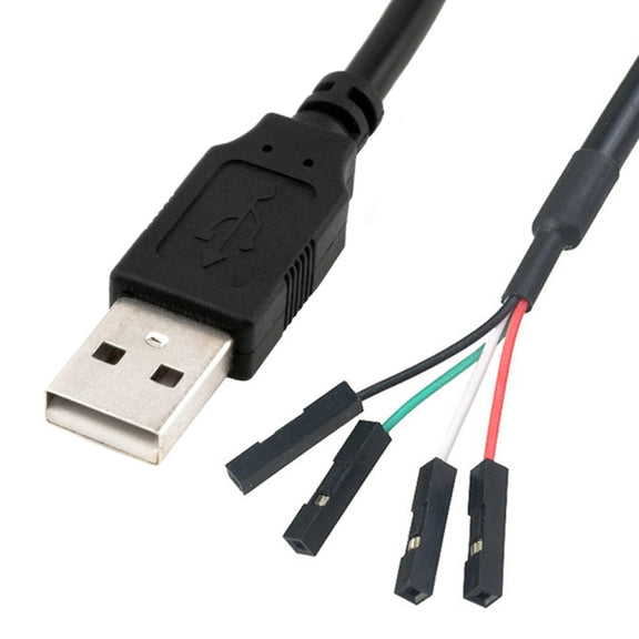 USB Male JUNSUNMAY USB 2.0 A to Female 4 Pin Dupont Motherboard Header Adapter Extender Cable, Length: 0.3m
