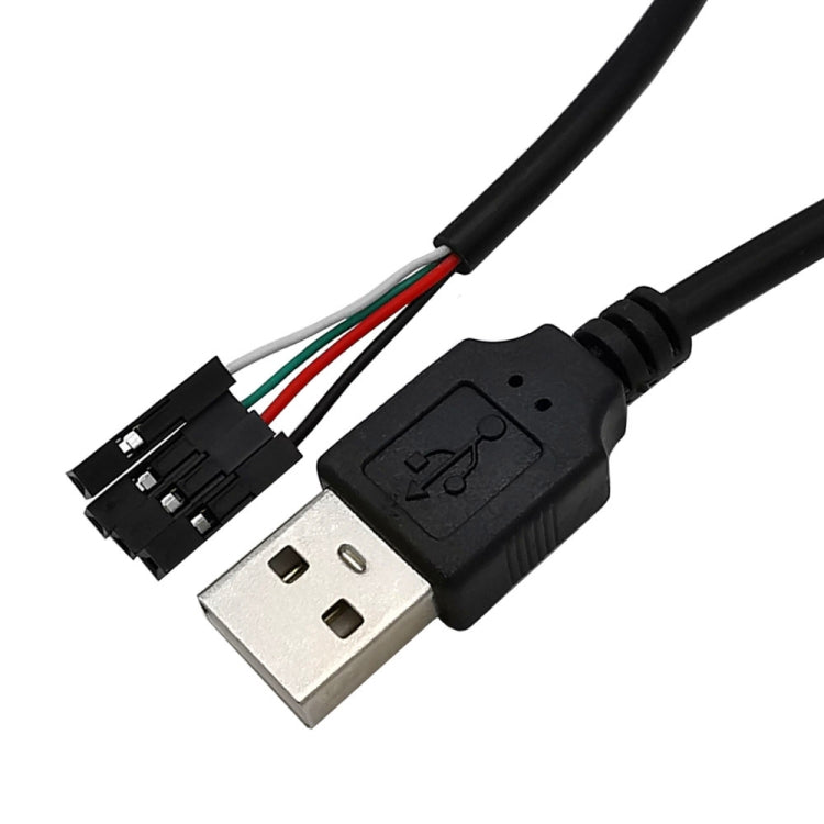 USB Male JUNSUNMAY USB 2.0 A to Female 4 Pin Dupont Motherboard Header Adapter Extender Cable, Length: 0.3m