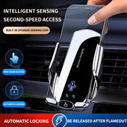 A2 Car Mobile Phone Bracket Wireless 15W Fast Charging Automatic Smart Sensor Stand(Black)