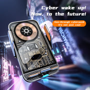 C11 Car 15W Automatically Open Transparent Type-C Wireless Charger Stand(Gold)