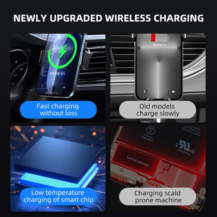 A9 Car 15W Fast Charging Magnetic Auto Sensitive QI Wireless Charger