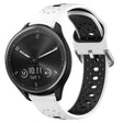 For Garmin Vivomove Sport 20mm Breathable Two-Color Silicone Watch Band(White+Black) - Watch Bands by PMC TechLife | Online Shopping South Africa | PMC TechLife
