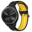 For Garmin Vivomove Sport 20mm Breathable Two-Color Silicone Watch Band(Black+Yellow) - Watch Bands by PMC TechLife | Online Shopping South Africa | PMC TechLife