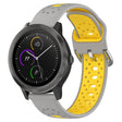 For Garmin Vivoactive3 20mm Breathable Two-Color Silicone Watch Band(Grey+Yellow) - Watch Bands by PMC TechLife | Online Shopping South Africa | PMC TechLife
