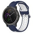 For Garmin Vivoactive3 20mm Breathable Two-Color Silicone Watch Band(Midnight Blue+White) - Watch Bands by PMC TechLife | Online Shopping South Africa | PMC TechLife