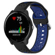 For Garmin Vivoactive3 Music 20mm Breathable Two-Color Silicone Watch Band(Black+Blue) - Watch Bands by PMC TechLife | Online Shopping South Africa | PMC TechLife