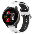 For Garmin Venu 2 Plus 20mm Breathable Two-Color Silicone Watch Band(White+Black) - Watch Bands by PMC TechLife | Online Shopping South Africa | PMC TechLife