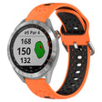 For Garmin Approach S40 20mm Breathable Two-Color Silicone Watch Band(Orange+Black) - Watch Bands by PMC TechLife | Online Shopping South Africa | PMC TechLife