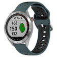For Garmin Approach S40 20mm Breathable Two-Color Silicone Watch Band(Olive Green+Black) - Watch Bands by PMC TechLife | Online Shopping South Africa | PMC TechLife