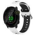 For Garmin Forerunner 158 20mm Breathable Two-Color Silicone Watch Band(White+Black) - Watch Bands by PMC TechLife | Online Shopping South Africa | PMC TechLife