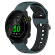 For Garmin Forerunner 158 20mm Breathable Two-Color Silicone Watch Band(Olive Green+Black) - Watch Bands by PMC TechLife | Online Shopping South Africa | PMC TechLife