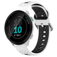 For Garmin Forerunner 55 20mm Breathable Two-Color Silicone Watch Band(White+Black) -  by PMC TechLife | Online Shopping South Africa | PMC TechLife