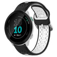 For Garmin Forerunner 55 20mm Breathable Two-Color Silicone Watch Band(Black+White) - Watch Bands by PMC TechLife | Online Shopping South Africa | PMC TechLife