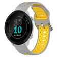 For Garmin Forerunner 55 20mm Breathable Two-Color Silicone Watch Band(Grey+Yellow) - Watch Bands by PMC TechLife | Online Shopping South Africa | PMC TechLife