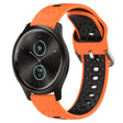 For Garmin VivoMove Style 20mm Breathable Two-Color Silicone Watch Band(Orange+Black) - Watch Bands by PMC TechLife | Online Shopping South Africa | PMC TechLife