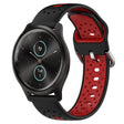 For Garmin VivoMove Style 20mm Breathable Two-Color Silicone Watch Band(Black+Red) - Watch Bands by PMC TechLife | Online Shopping South Africa | PMC TechLife