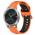 For Garmin VivoMove Luxe 20mm Breathable Two-Color Silicone Watch Band(Orange+Black) - Watch Bands by PMC TechLife | Online Shopping South Africa | PMC TechLife