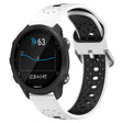 For Garmin Forerunner 245 20mm Breathable Two-Color Silicone Watch Band(White+Black) - Watch Bands by PMC TechLife | Online Shopping South Africa | PMC TechLife