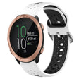 For Garmin Forerunner 645 Music 20mm Breathable Two-Color Silicone Watch Band(White+Black) -  by PMC TechLife | Online Shopping South Africa | PMC TechLife