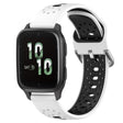For Garmin Forerunner Sq2 20mm Breathable Two-Color Silicone Watch Band(White+Black) - Watch Bands by PMC TechLife | Online Shopping South Africa | PMC TechLife