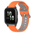 For Garmin Forerunner Sq2 20mm Breathable Two-Color Silicone Watch Band(Orange+Grey) - Watch Bands by PMC TechLife | Online Shopping South Africa | PMC TechLife