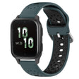 For Garmin Forerunner Sq2 20mm Breathable Two-Color Silicone Watch Band(Olive Green+Black) - Watch Bands by PMC TechLife | Online Shopping South Africa | PMC TechLife