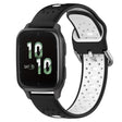 For Garmin Forerunner Sq2 20mm Breathable Two-Color Silicone Watch Band(Black+White) - Watch Bands by PMC TechLife | Online Shopping South Africa | PMC TechLife