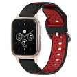 For Garmin Forerunner Sq2 Music 20mm Breathable Two-Color Silicone Watch Band(Black+Red) - Watch Bands by PMC TechLife | Online Shopping South Africa | PMC TechLife