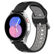 For Samsung Galaxy Watch 4 40mm 20mm Breathable Two-Color Silicone Watch Band(Black+Grey) - Watch Bands by PMC TechLife | Online Shopping South Africa | PMC TechLife