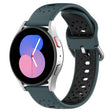 For Samsung Galaxy Watch Active 2 40mm 20mm Breathable Two-Color Silicone Watch Band(Olive Green+Black) - Watch Bands by PMC TechLife | Online Shopping South Africa | PMC TechLife