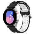 For Samsung Galaxy Watch Active 2 40mm 20mm Breathable Two-Color Silicone Watch Band(Black+White) -  by PMC TechLife | Online Shopping South Africa | PMC TechLife