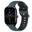 For Amazfit GTS 4 20mm Breathable Two-Color Silicone Watch Band(Olive Green+Black) -  by PMC TechLife | Online Shopping South Africa | PMC TechLife