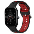 For Amazfit GTS 4 20mm Breathable Two-Color Silicone Watch Band(Black+Red) - Watch Bands by PMC TechLife | Online Shopping South Africa | PMC TechLife